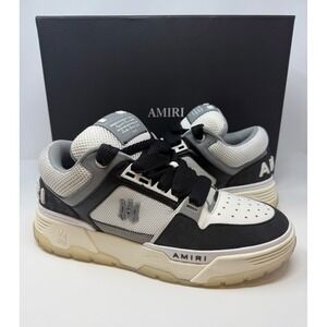 Amiri MA 1 Debossed Monogram Sneaker White Black Size 12 US 45 EU